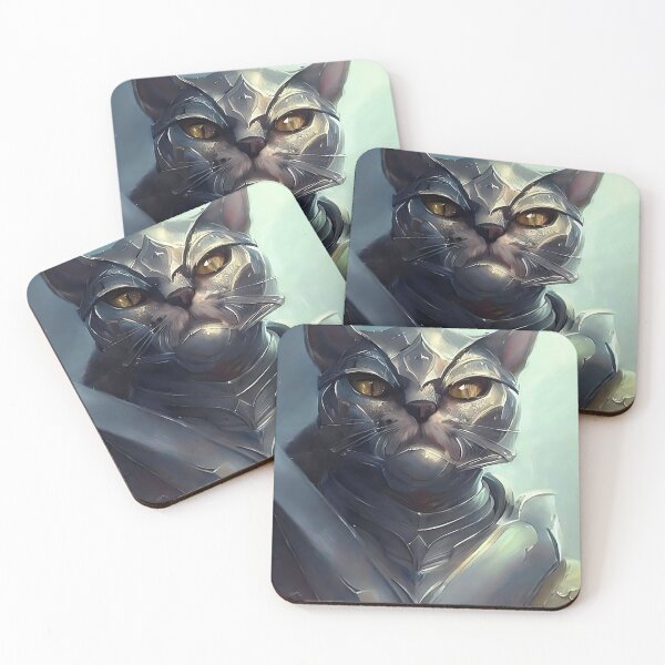 Item preview, Medieval cat in knight armor designed and sold by Catagraphic.