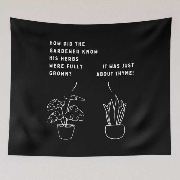 Item preview, Plant joke - How did the gardener know his herbs were fully grown? designed and sold by ani-eni.