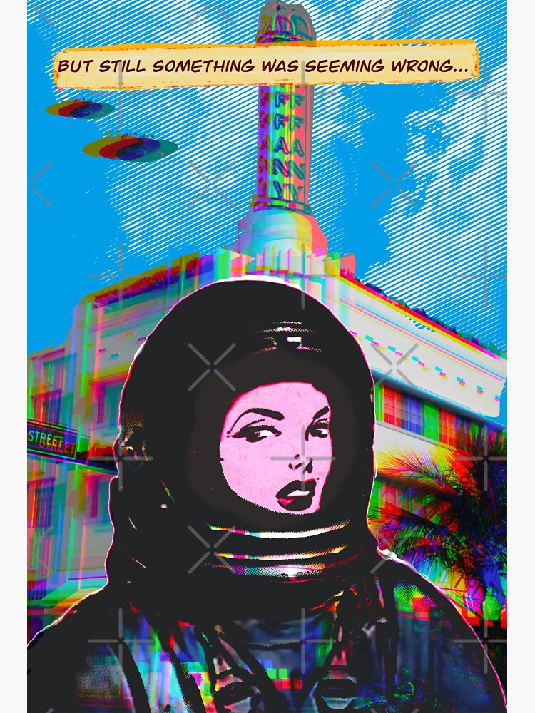 Astronaut Comics Miami Sky Ufo Sticker For Sale By Spinolator