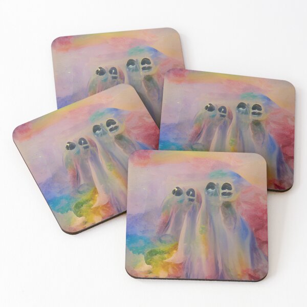 Aperçu de l'œuvre EERIE GROUP OF RAINBOW GHOSTS ON HALLOWEEN créée et vendue par sailorsam1805.