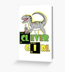 Clever Girl Dinosaur Greeting Card