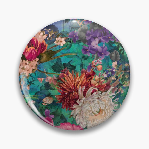 Item preview, Stylish floral pattern paradise, roses and flowers, botanical pattern, flowers illustration, plants pattern, turquoise blue floral designed and sold by ZeinabTaha.