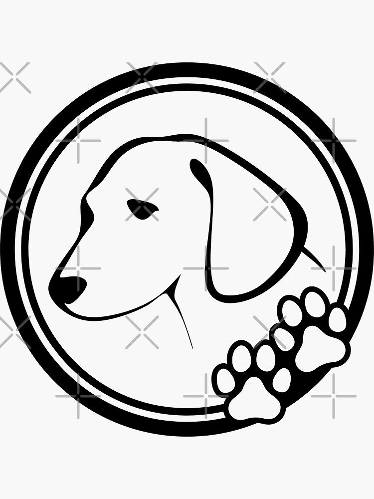 "Dog Logo " Sticker for Sale by MedBruh Redbubble