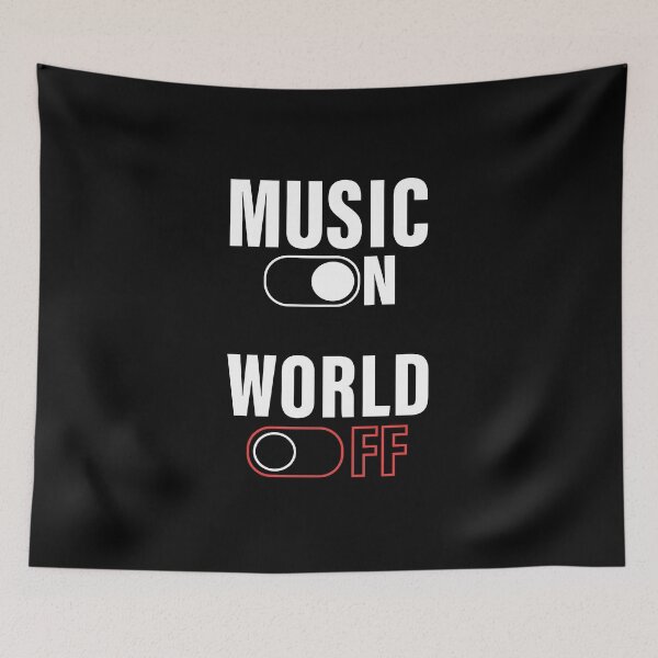 Item preview, Music on World Off, Music Lovers, Depression With Music, Introverted. designed and sold by Salmaniix.