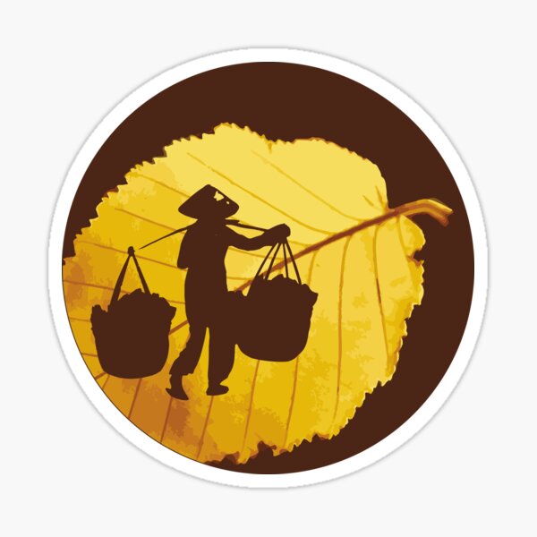 Vietnamese woman street vendor Hanoi Capital Sticker