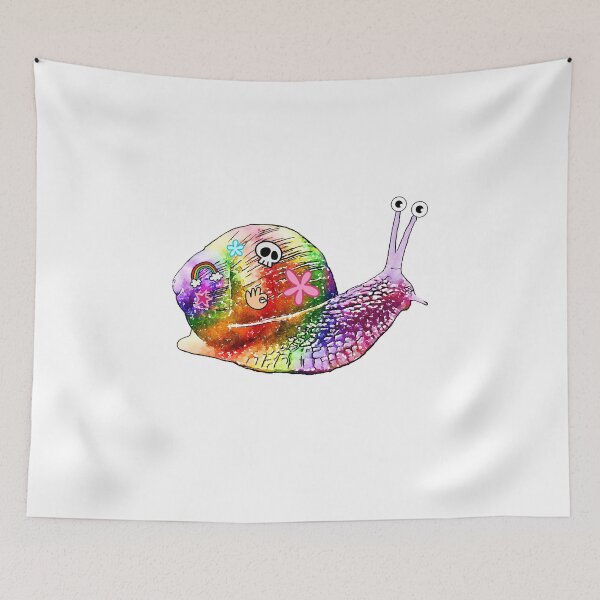 Item preview, Funky Colorful Rainbow Spectrum Cartoon Graffiti Snail Art 2 designed and sold by Cawaiico.
