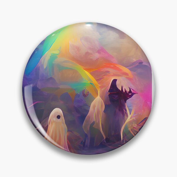 Item preview, ETHEREAL RAINBOW GHOSTS ON HALLOWEEN designed and sold by sailorsam1805.