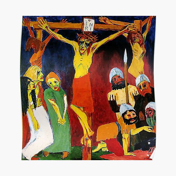 Emil Nolde Crucifixion Poster For Sale By Yacinshoping Redbubble   Poster,504x498,f8f8f8 Pad,600x600,f8f8f8.u3 