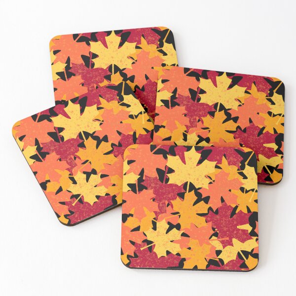 Item preview, Autumn Fall Maple Leaf Pattern Black designed and sold by Julie Erin Designs.