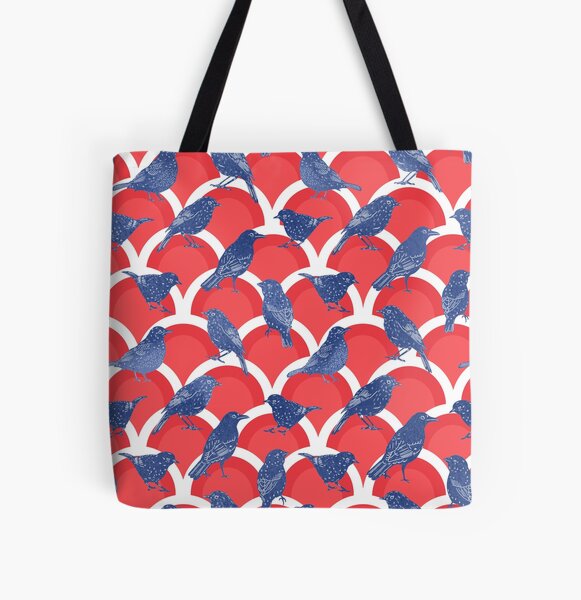 Linon Birds - red Allover-Print Tote Bag