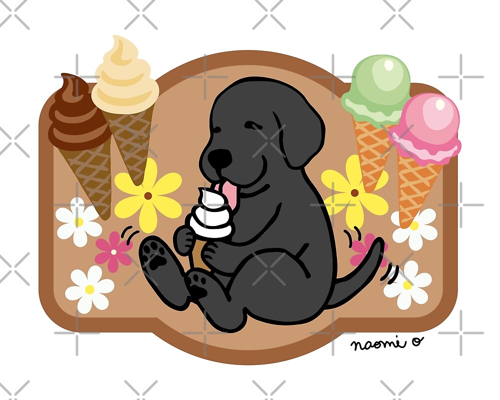 "Black Labrador Ice Cream Shop" by HappyLabradors Redbubble
