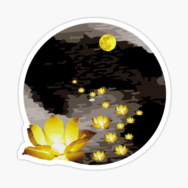 Vietnam Flower Lanterns Hoai River Hoi An ancient town Sticker