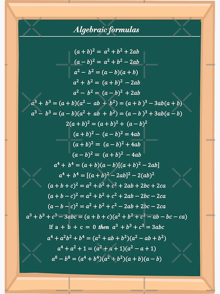 Thumbnail 3 of 3, Poster, Algebraic Formulas designed and sold by ScienceCorner.