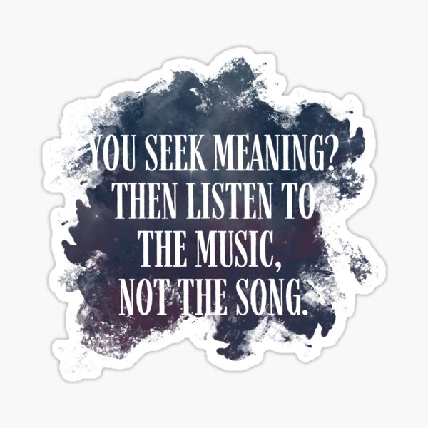 Item preview, Listen to the music, not the song II - Black - B5 Sci-Fi designed and sold by Fenay Designs.