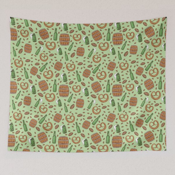Item preview, Pretzels and Beer Oktoberfest Pattern (Key Lime) designed and sold by Geo De la Cruz.