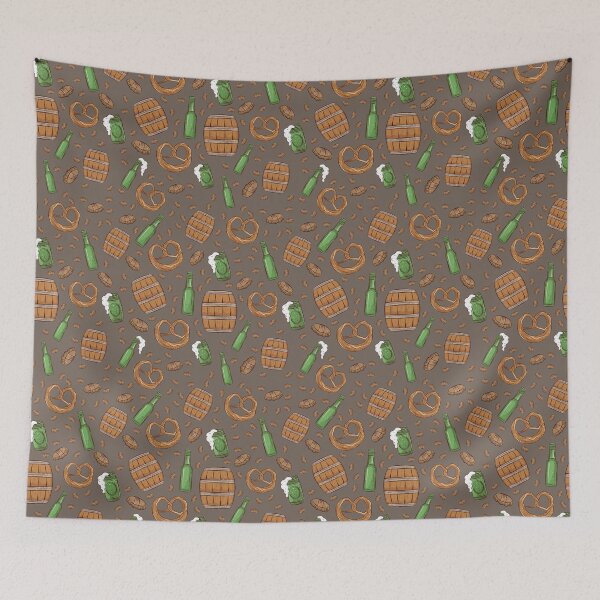 Item preview, Pretzels and Beer Oktoberfest Pattern (Chocolate) designed and sold by Geo De la Cruz.