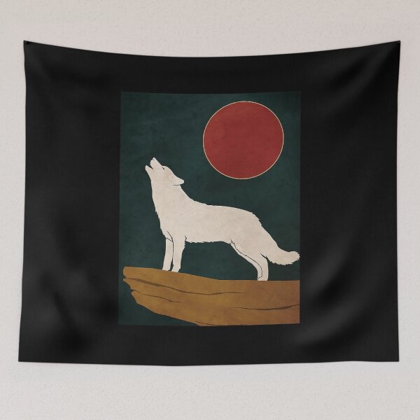 Item preview, Howling Wolf Moonlit Night designed and sold by sauagecornc.