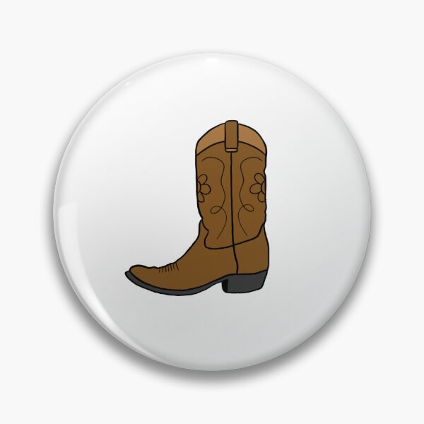 Item preview, Cowboy boot - brown with flowers designed and sold by Madeline-13.