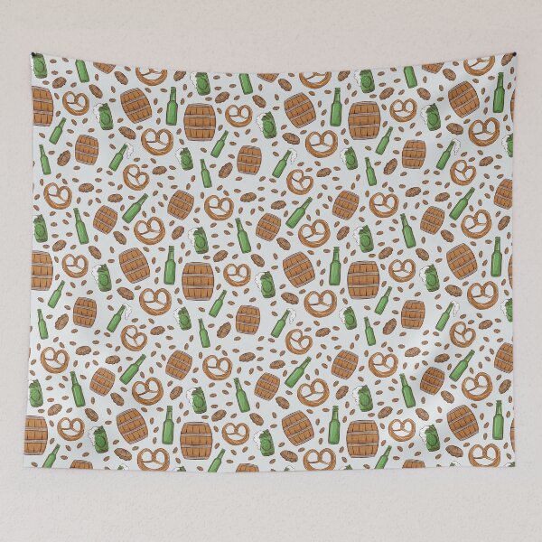 Item preview, Pretzels and Beer Oktoberfest Pattern (Bone) designed and sold by Geo De la Cruz.