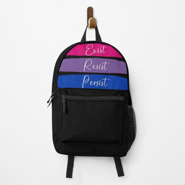 Item preview, Bi Pride Exist, Resist, Persist in Black designed and sold by AmandaRoseArts.