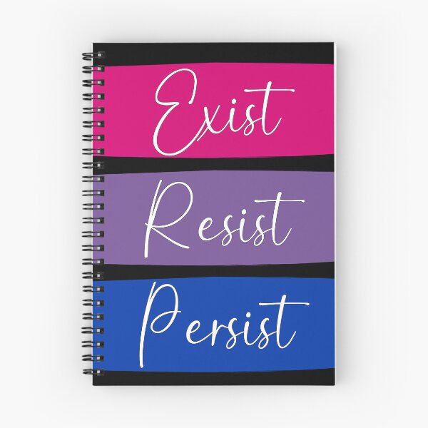Item preview, Bi Pride Exist, Resist, Persist in Black designed and sold by AmandaRoseArts.