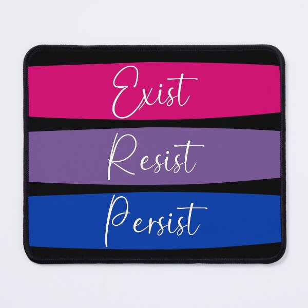 Item preview, Bi Pride Exist, Resist, Persist in Black designed and sold by AmandaRoseArts.