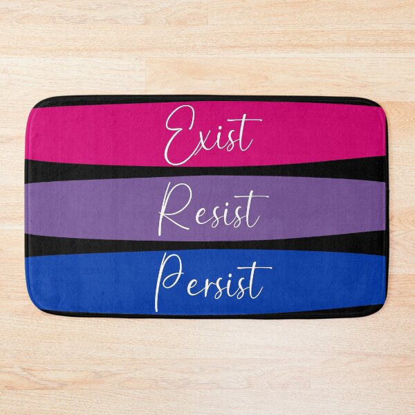 Item preview, Bi Pride Exist, Resist, Persist in Black designed and sold by AmandaRoseArts.