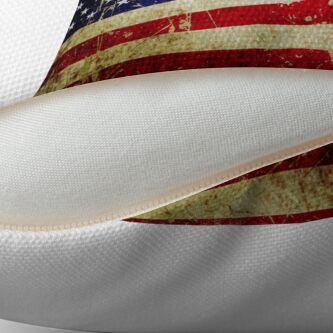 Alternate view of American Flag - Grunge Vintage Aged US Flag Throw Pillow