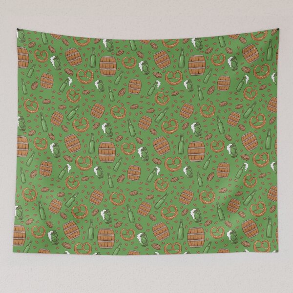 Item preview, Pretzels and Beer Oktoberfest Pattern (Spearmint) designed and sold by Geo De la Cruz.