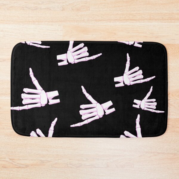 Item preview, Spooky Skeleton Hand Aesthetic Tiles Pink designed and sold by Vedeme.