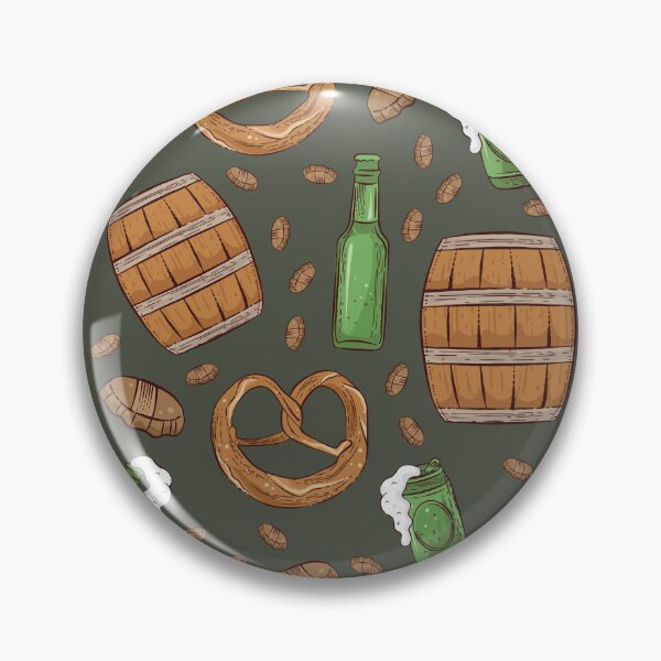 Item preview, Pretzels and Beer Oktoberfest Pattern (Forest Green) designed and sold by Geo De la Cruz.