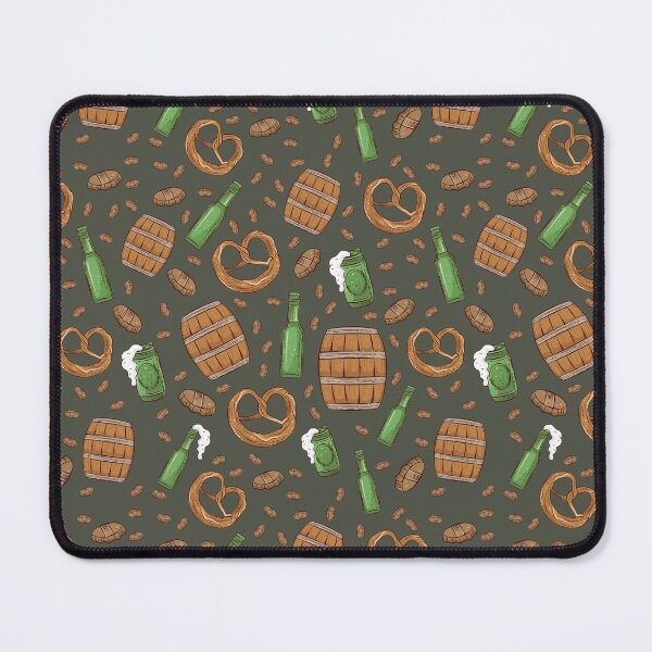 Item preview, Pretzels and Beer Oktoberfest Pattern (Forest Green) designed and sold by Geo De la Cruz.