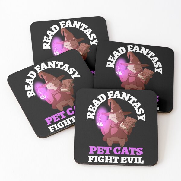 Item preview, Read Fantasy Pet Cats Fight Evil Magician Bookish Bibliophile designed and sold by LadySaltwater.