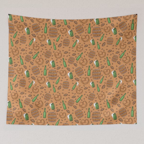 Item preview, Pretzels and Beer Oktoberfest Pattern (Tan) designed and sold by Geo De la Cruz.