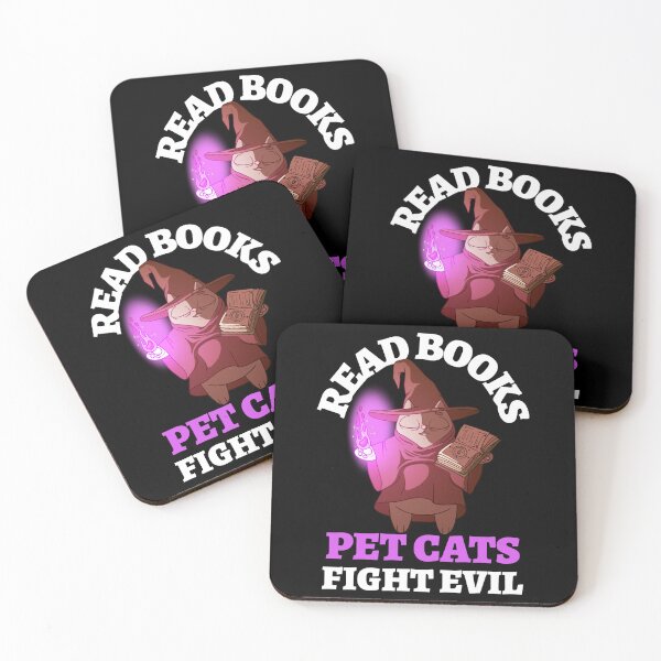 Item preview, Read Books Pet Cats Fight Evil Magician Bookish Bibliophile designed and sold by LadySaltwater.