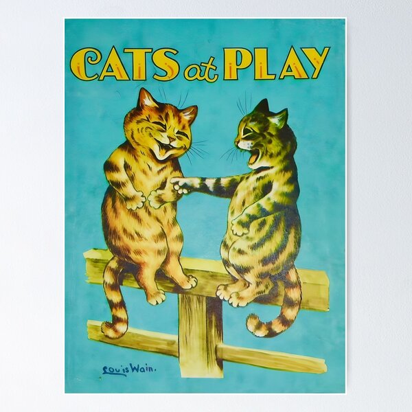 Item preview, Cats at Play by Louis Wain designed and sold by yoloforever.