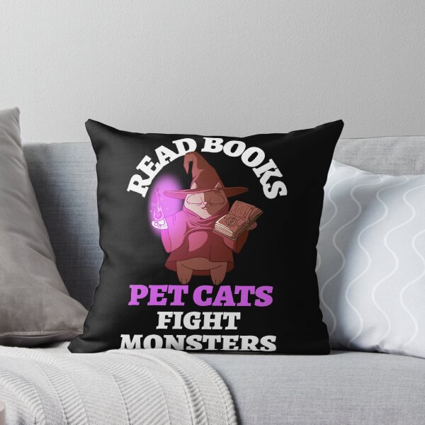 Item preview, Read Books Pet Cats Fight Monsters Magician Bookish Bibliophile designed and sold by LadySaltwater.
