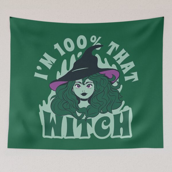 Item preview, I'm 100% That Witch // Cute Halloween Witch // Spooky Funny designed and sold by TwoTenDesign.