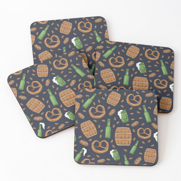 Item preview, Pretzels and Beer Oktoberfest Pattern (Navy) designed and sold by Geo De la Cruz.