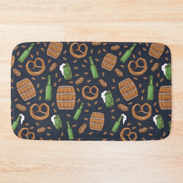 Item preview, Pretzels and Beer Oktoberfest Pattern (Navy) designed and sold by Geo De la Cruz.