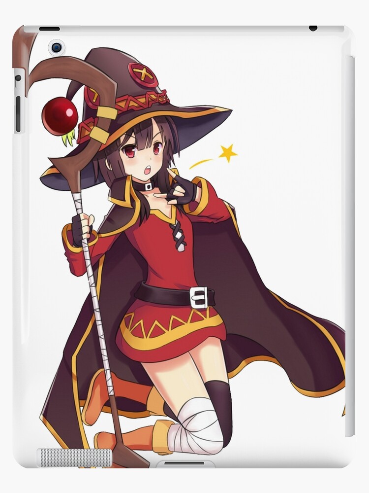 konosuba megumin ipad case skin by entropican redbubble redbubble