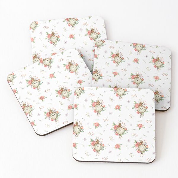 Item preview, vintage clock and flower pattern designed and sold by Pattern King.