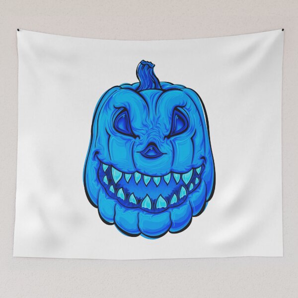 Item preview, Blue Scary Pumpkin, Halloween Pumpkin designed and sold by Dven-Clothes.