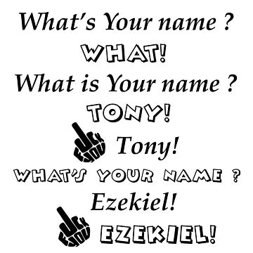 "Tony and Ezekiel middle finger" Poster for Sale by D4-Brand Redbubble