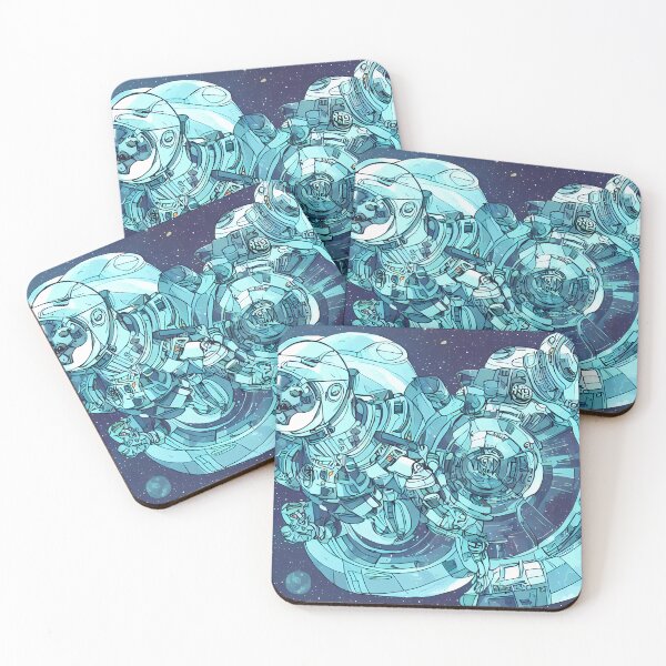 Item preview, Blue Sci Fi Space Station, Flying Spaceship, Galaxy Background, Galaxy Collection designed and sold by SpektroDesign.