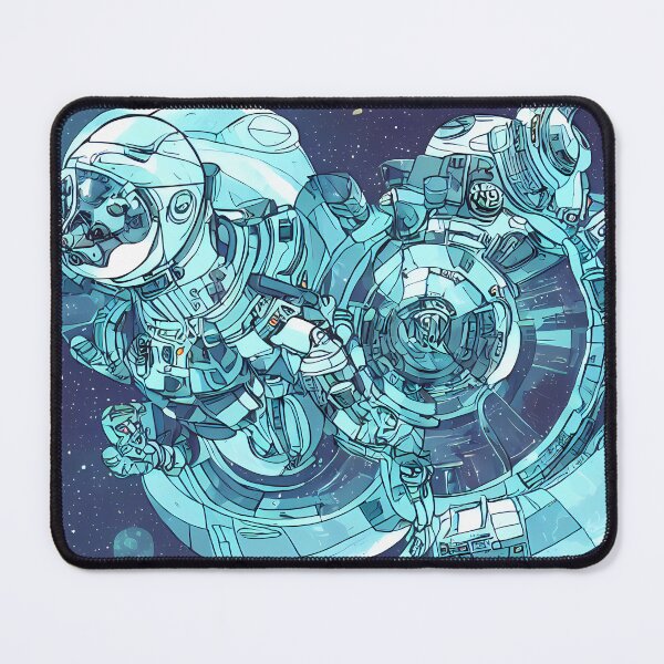 Item preview, Blue Sci Fi Space Station, Flying Spaceship, Galaxy Background, Galaxy Collection designed and sold by SpektroDesign.