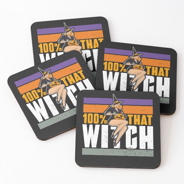 Item preview, I'm 100% That Witch // Vintage Halloween Witch // Sexy Witch Pinup designed and sold by TwoTenDesign.