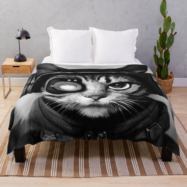 Item preview, Cyberpunk Cat 9 -Black and White - Kawaii Cute Cat Lovers Art designed and sold by lematworks.