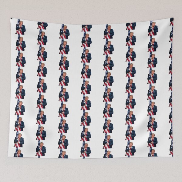 Item preview, Donald Trump abrazando la bandera designed and sold by Madeline-13.