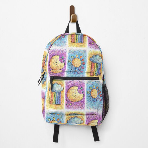 Item preview, Nursery Weather Repeating Pattern - Sun, Moon and Rainbow Cloud designed and sold by Kitslam Art.